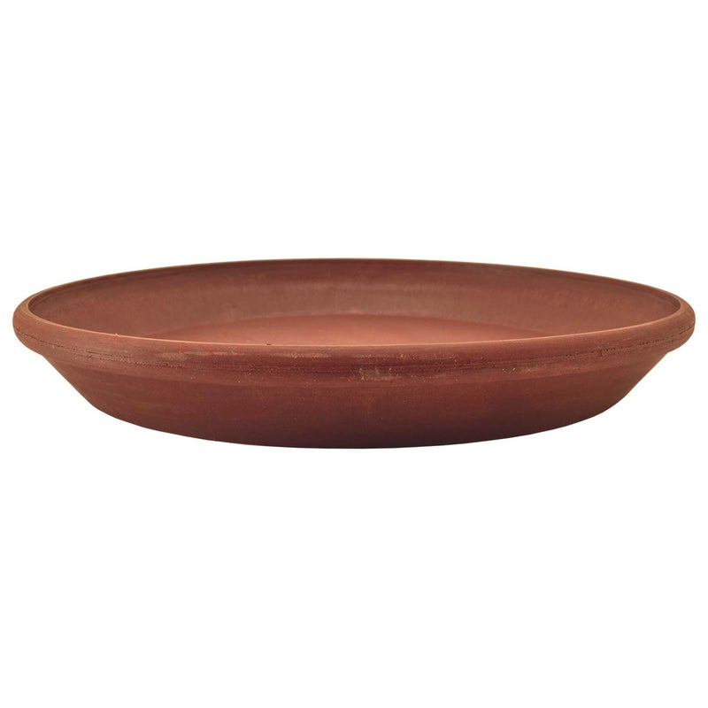 PSW Pot Collection AP35TC 14-inch Plastic/Stone/Wood Composite Plant Saucer Drip Tray â€“ No Drainage Hole (Drillable), Indoor/Outer Water Tray, Terra Cotta Color - Image 2